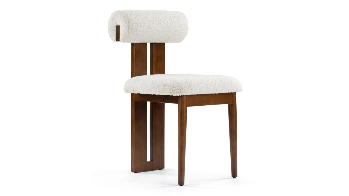 Hippo - Hippo Dining Chair, White Boucle