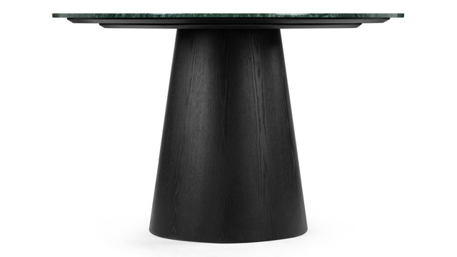 Pluto - Pluto Round Dining Table, Green Marble, 47in