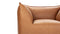 Leandro - Leandro Lounge Chair, Chestnut Vegan Leather