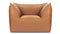 Leandro - Leandro Lounge Chair, Chestnut Vegan Leather