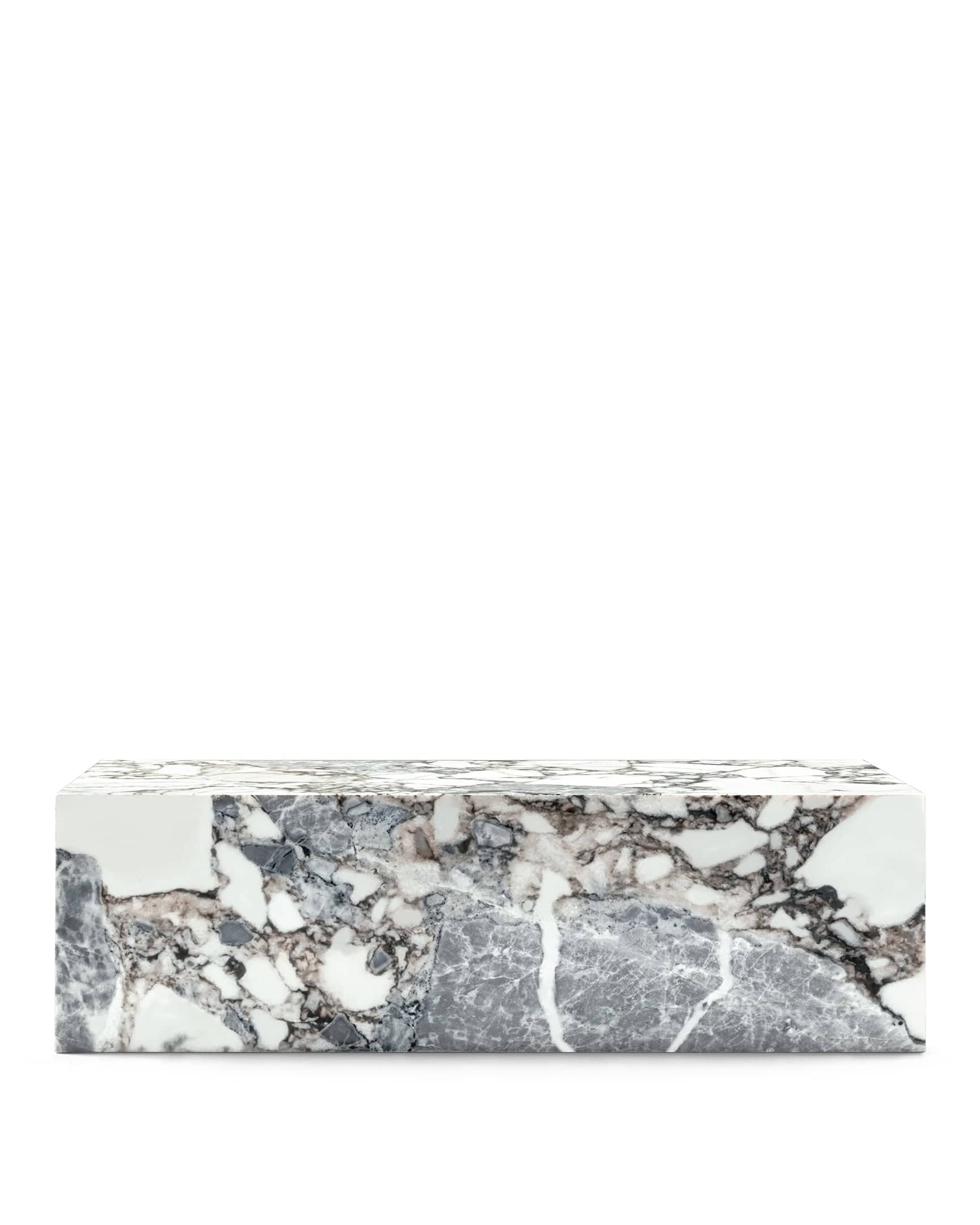 Plinth Coffee Table, Modellato Marble – ICONS