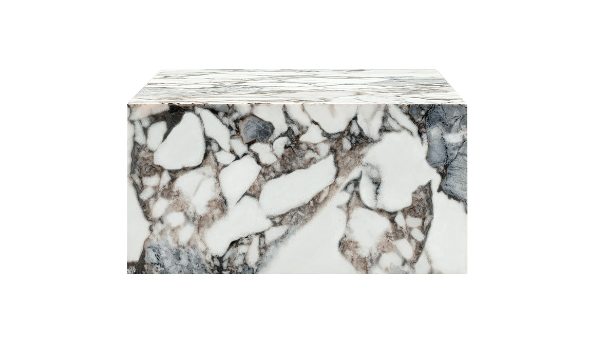 Plinth - Plinth Coffee Table, Modellato Marble