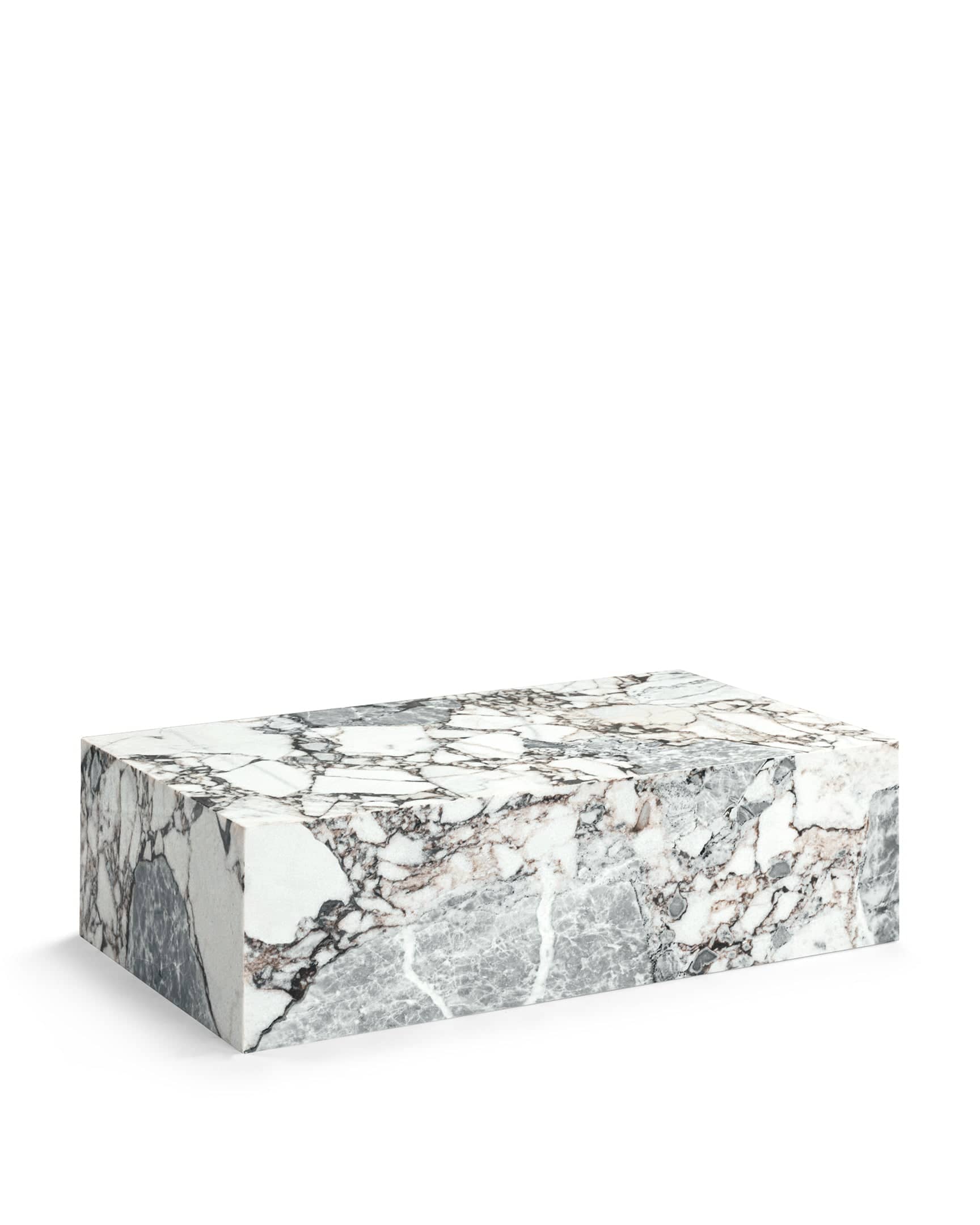 Plinth Coffee Table, Modellato Marble – Interior Icons