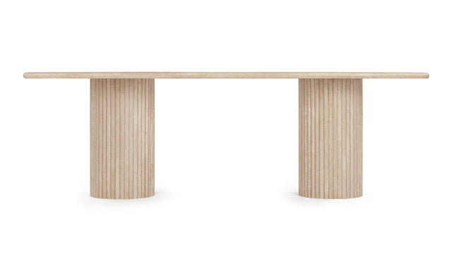Moon - Moon Oval Dining Table, Travertine