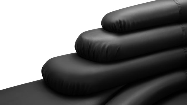Terrazza - Terrazza Sofa, Right Arm, Black Vegan Leather