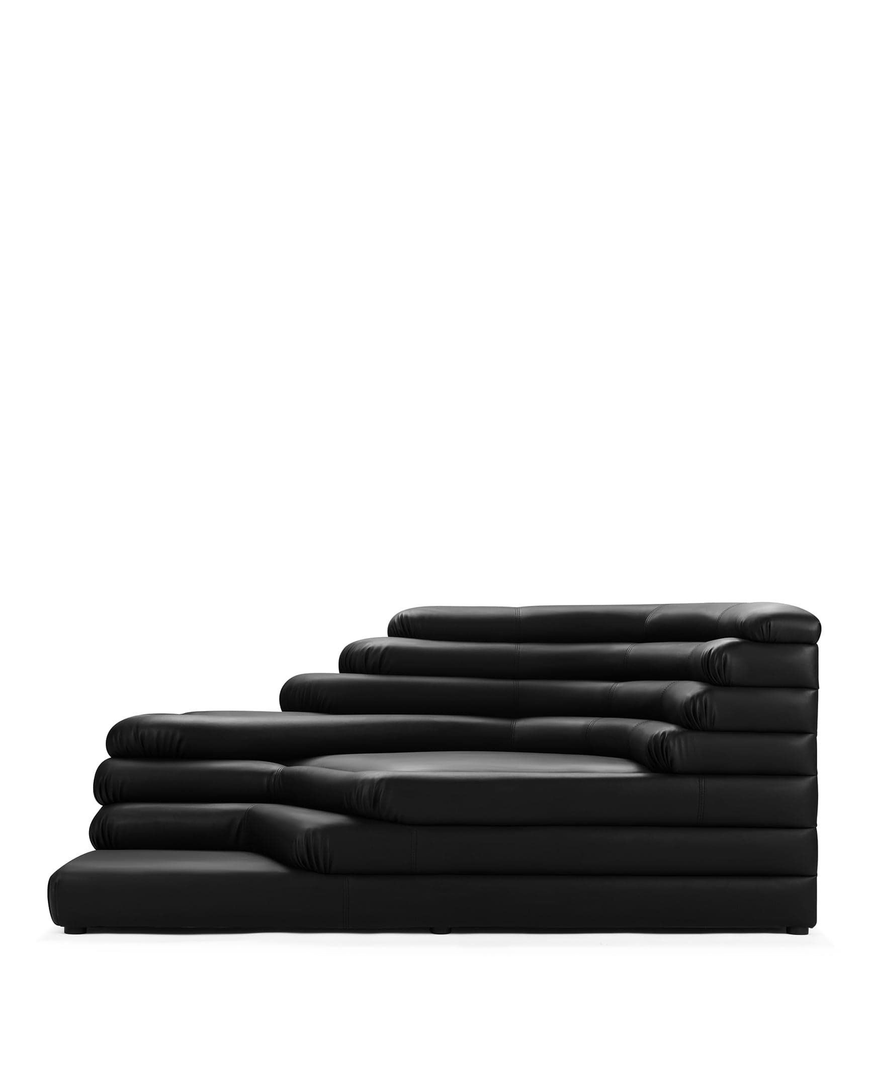Terrazza Sofa Right Arm Black Vegan Leather – Interior Icons