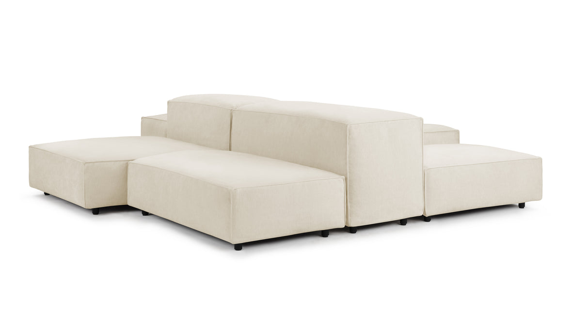 Extrasoft - Extrasoft Sectional Module, Large Seat, Ivory Chenille