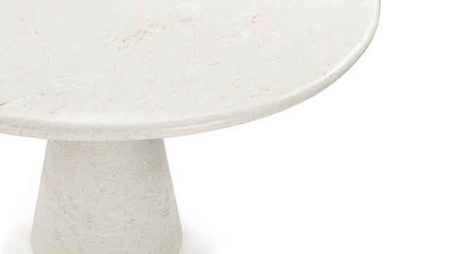 Anson - Anson Round Dining Table, Limestone, 47in