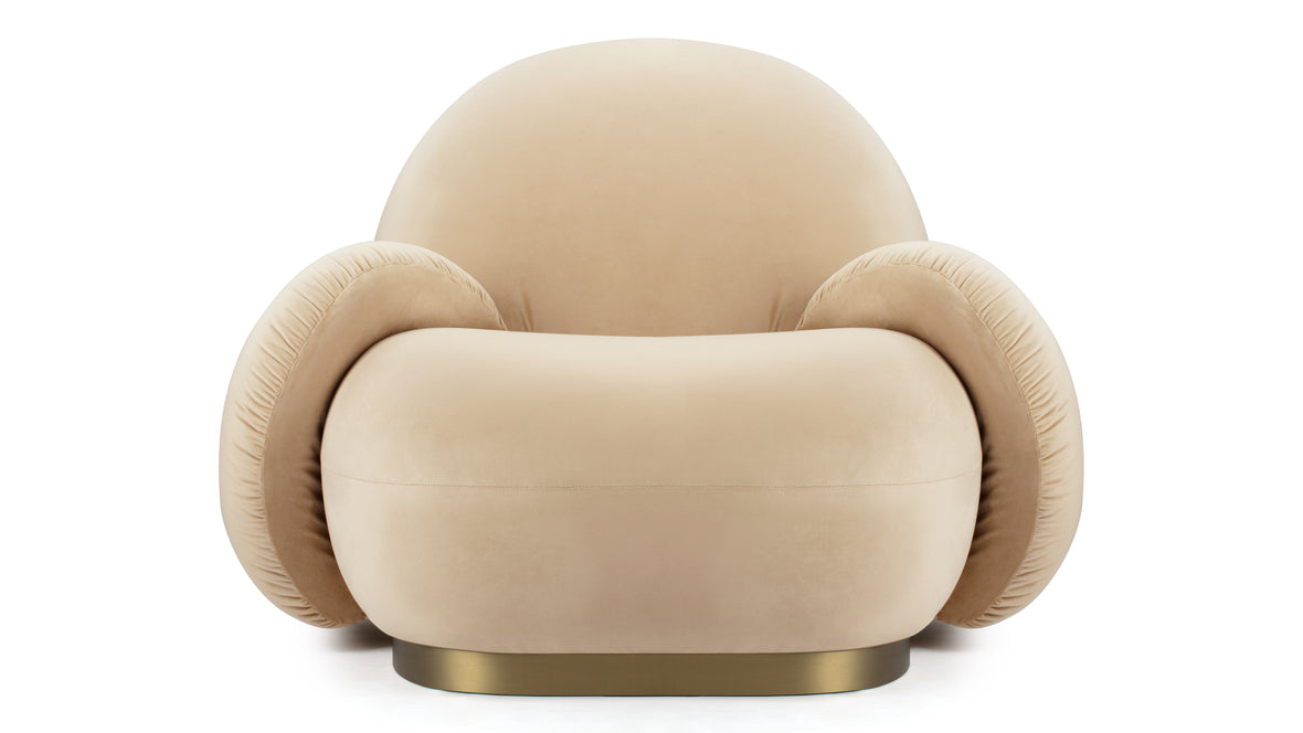 Paulin Chair - The Paulin Armchair, Ecru Velvet