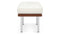 Manhattan - Manhattan Two Seater Bench, Ivory Premium Leather