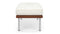 Manhattan - Manhattan Two Seater Bench, Ivory Premium Leather