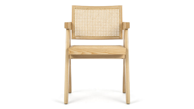 Jeanneret - Jeanneret Dining Chair with Arms, Natural Ash
