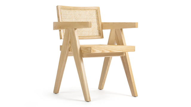 Jeanneret - Jeanneret Dining Chair with Arms, Natural Ash