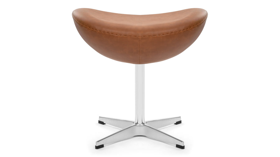 Leather egg discount chair and ottoman