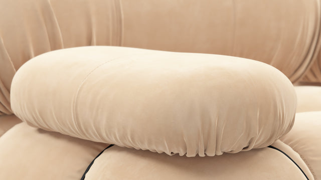 Belia - Belia Two Seater Sofa, Ecru Velvet