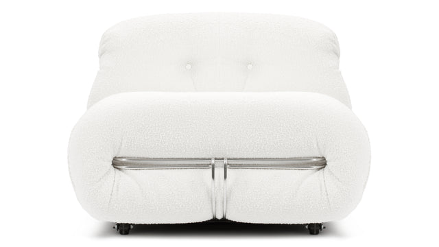 Soriana - Soriana Lounge Chair, White Boucle