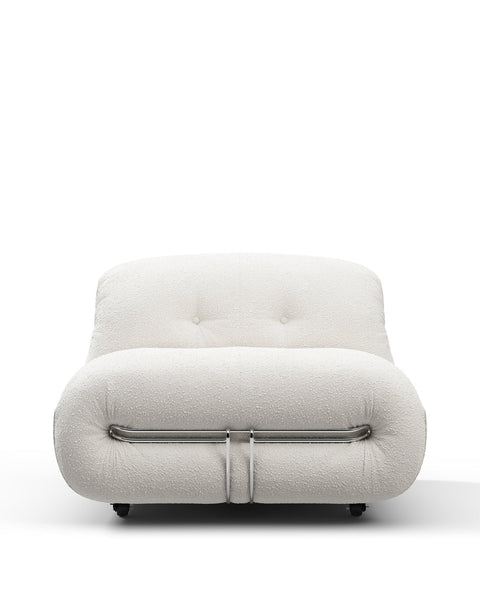 Soriana Lounge Chair, White Boucle – Interior Icons