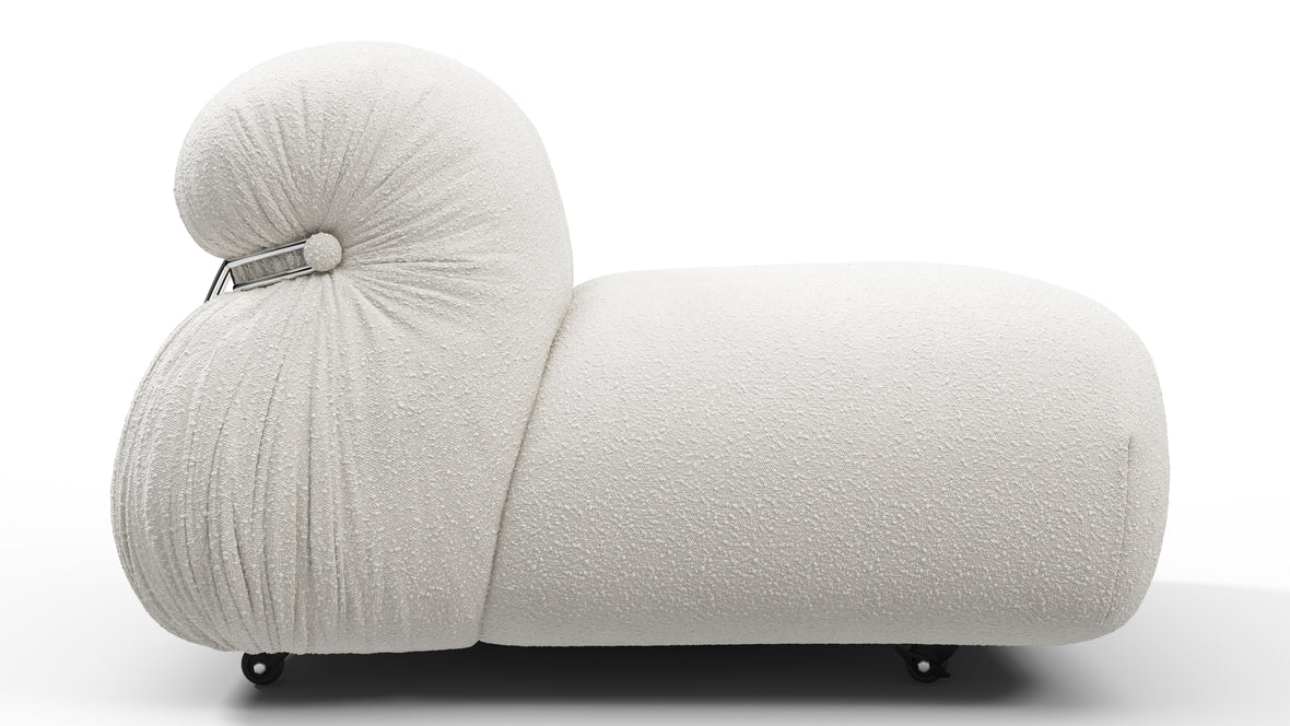 Soriana - Soriana Lounge Chair, White Boucle