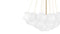Cloud - Cloud Chandelier, Small, Gold and Frosted Glass