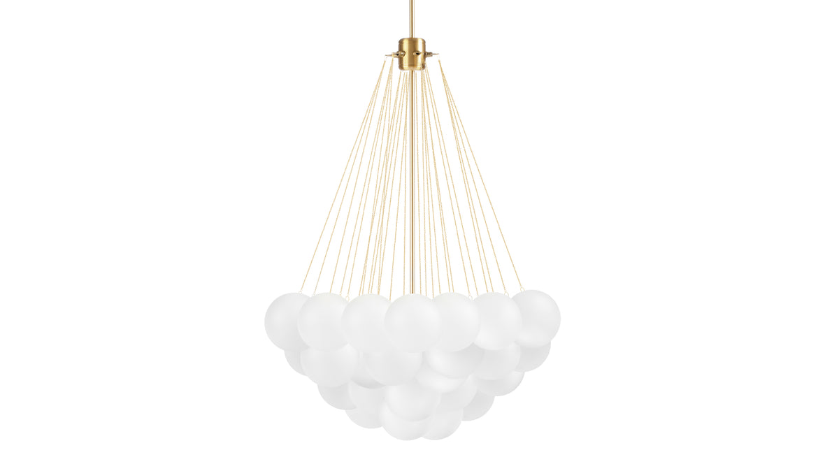 Cloud - Cloud Chandelier, Large, Gold and Frosted Glass