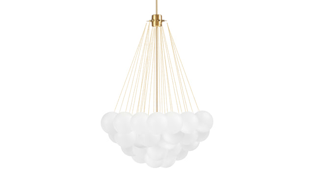 Cloud - Cloud Chandelier, Large, Gold and Frosted Glass