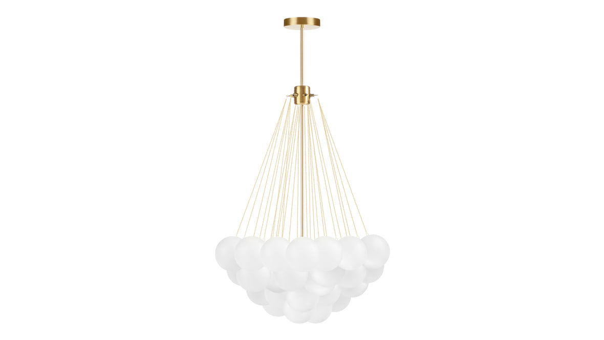 Cloud - Cloud Chandelier, Large, Gold and Frosted Glass