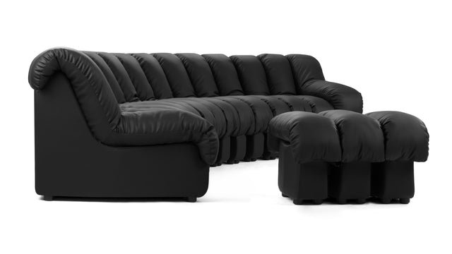 DS 600 Sectional - Combination 2, Right Arm, Black Vegan Leather