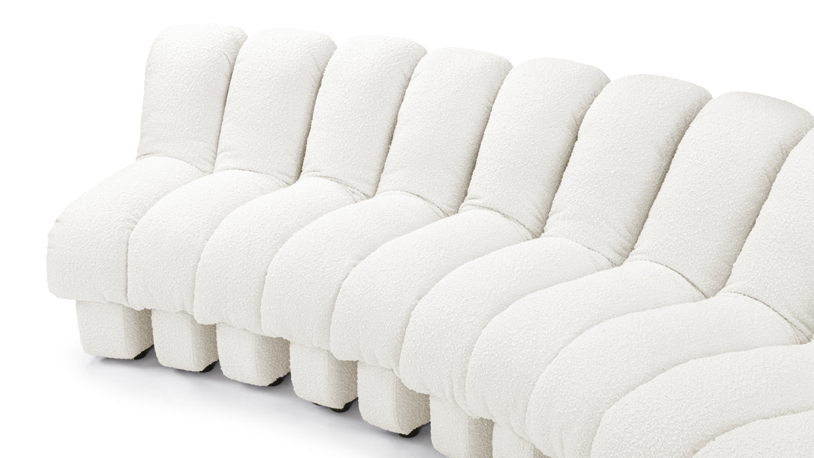 DS 600 - DS 600 Sectional Sofa, Combination 2, Right Arm, White Boucle