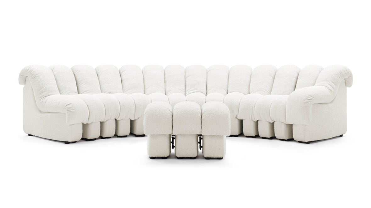 DS 600 Sectional - Combination 2, Right Arm, White Boucle