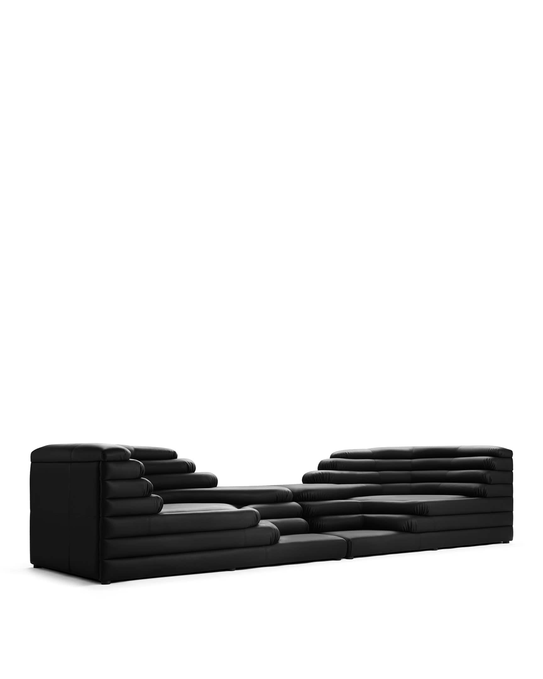 Terrazza Sofa Combination, Black Vegan Leather – Interior Icons