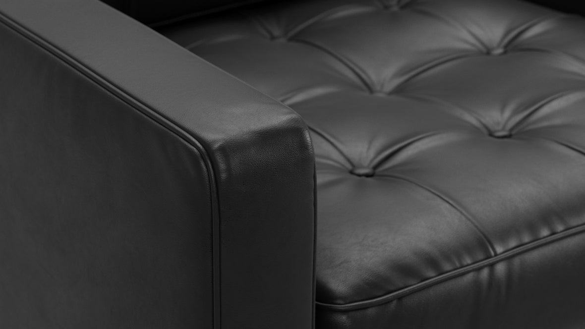 Florence - Florence Lounge Chair, Midnight Black Premium Leather