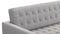 Florence - Florence Three Seater Sofa, Right Chaise, Light Gray Wool