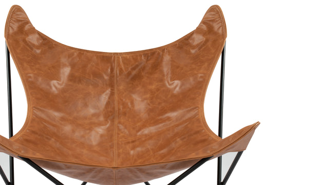 Butterfly - Butterfly Chair, Distressed Brown Premium Leather