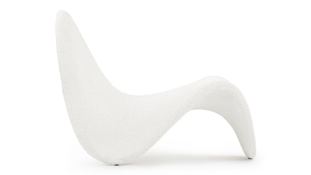 Tongue - Tongue Chair, White Boucle