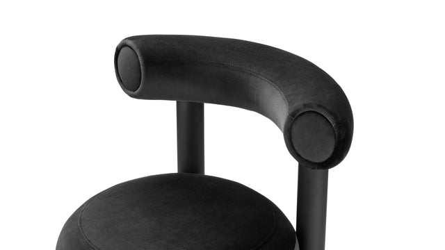 Vance - Vance Dining Chair, Black Velvet