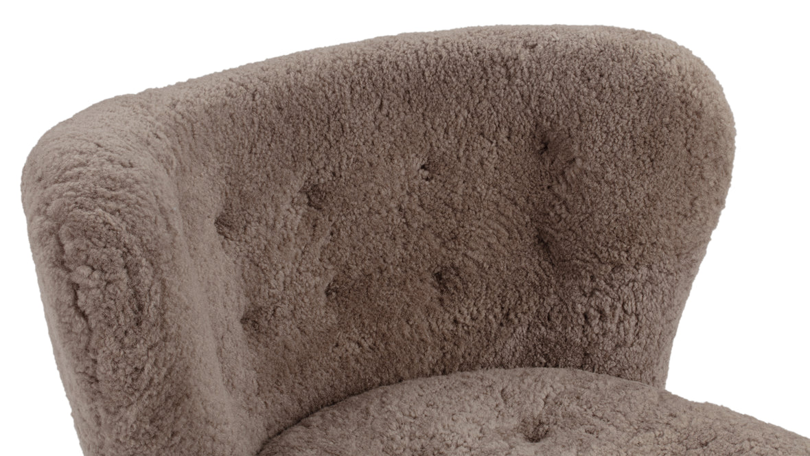 Petra - Petra Chair, Cappuccino Luxe Sheepskin