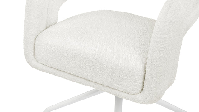 Chloe - Chloe Desk Chair, Pearl Boucle