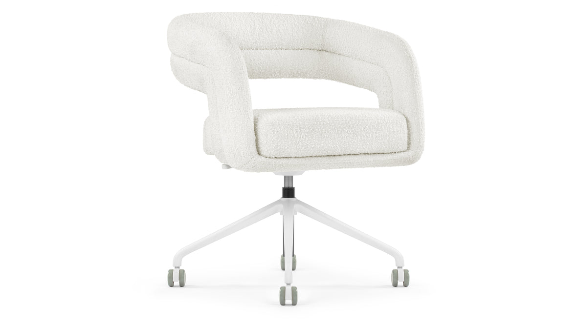 Chloe - Chloe Desk Chair, Pearl Boucle