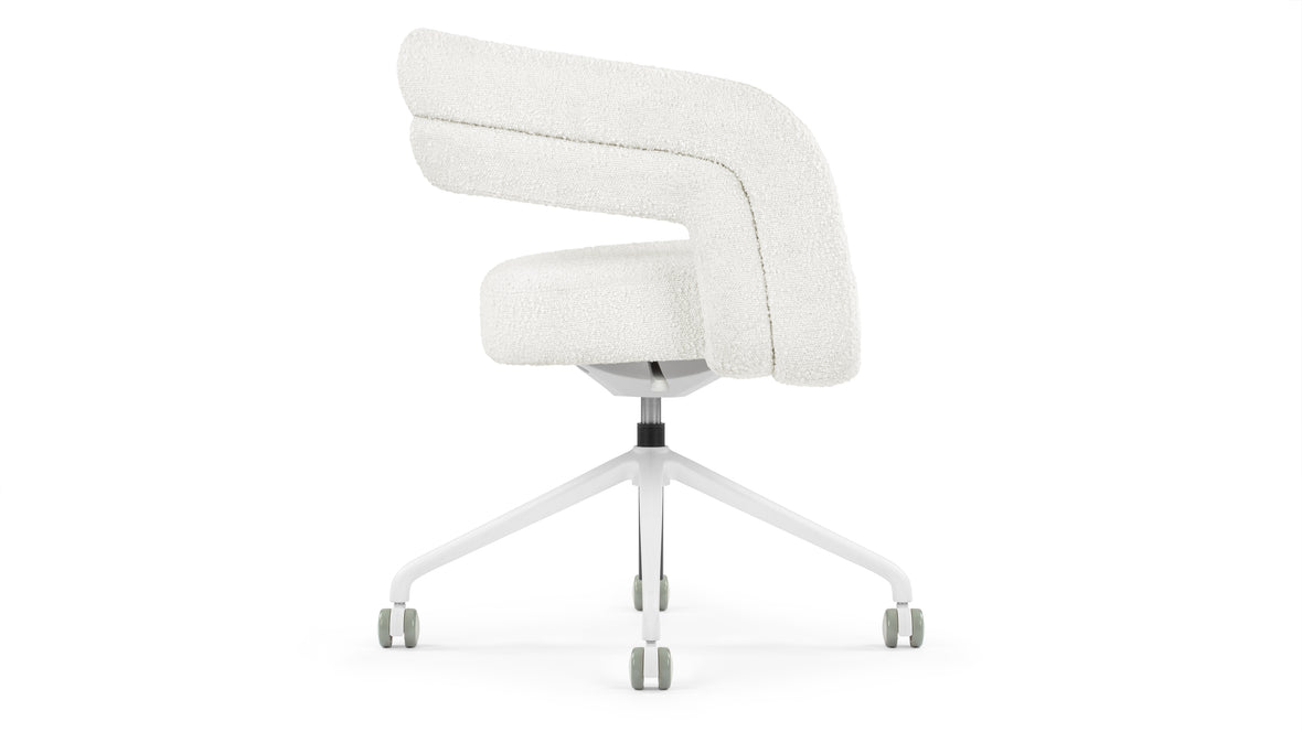 Chloe - Chloe Desk Chair, Pearl Boucle