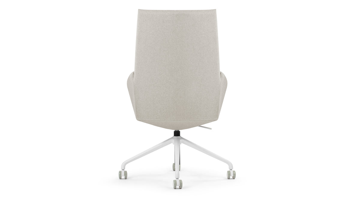 Mies - Mies Desk Chair, Light Gray Brushed Weave