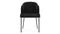 Aben - Aben Dining Chair, Black Plush Velvet and Black