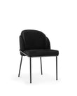 Dining Chairs Aben Dining Chair, Black Plush Velvet