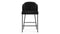 Aben - Aben Counter Stool, Black Plush Velvet