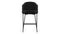 Aben - Aben Counter Stool, Black Plush Velvet