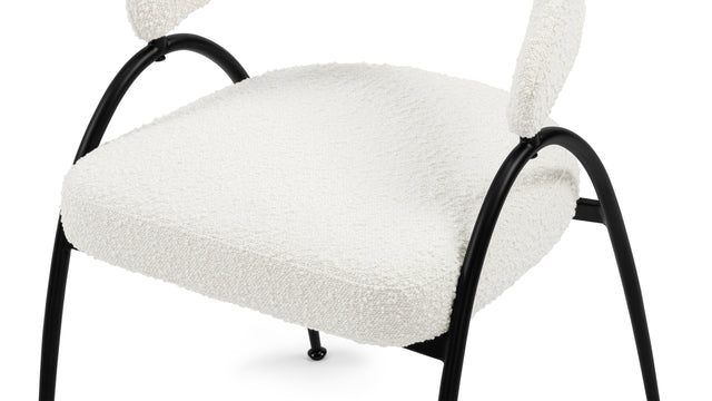 Astra - Astra Dining Chair, Pearl Boucle