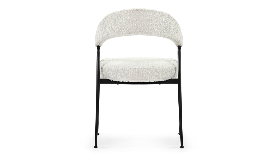 Astra - Astra Dining Chair, Pearl Boucle