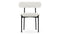 Mila - Mila Dining Chair, Pearl Boucle