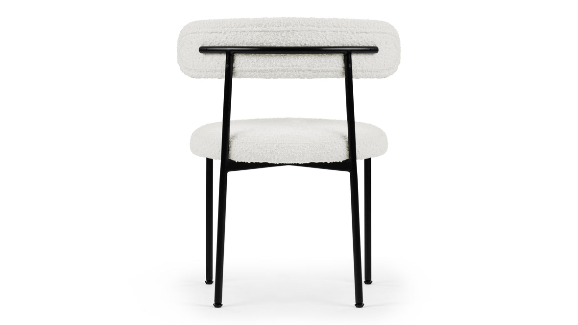 Mila - Mila Dining Chair, Pearl Boucle