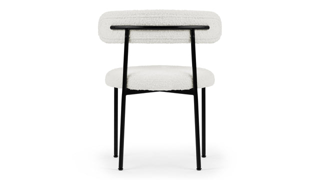 Mila - Mila Dining Chair, Pearl Boucle