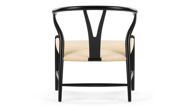 Wish - Wish Lounge Chair, Black with Natural Seat